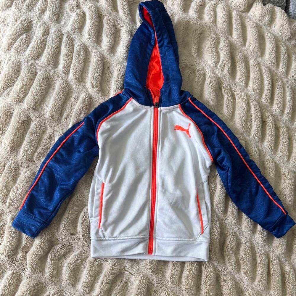 Vintage Style Puma Youth Track Jacket Hoodie Full Zip size 5